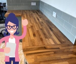 Black marks on a wooden worktop... Floor Sanding Cambridge Cambridgeshire Hertfordshire Suffolk