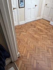 Pine herringbone parquet wood floor sanding and refiishing floor sanding cambridge